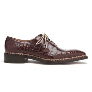 Caporicci Norwegian Alligator leather Oxford Art:1400 Bordo (reddish brown)